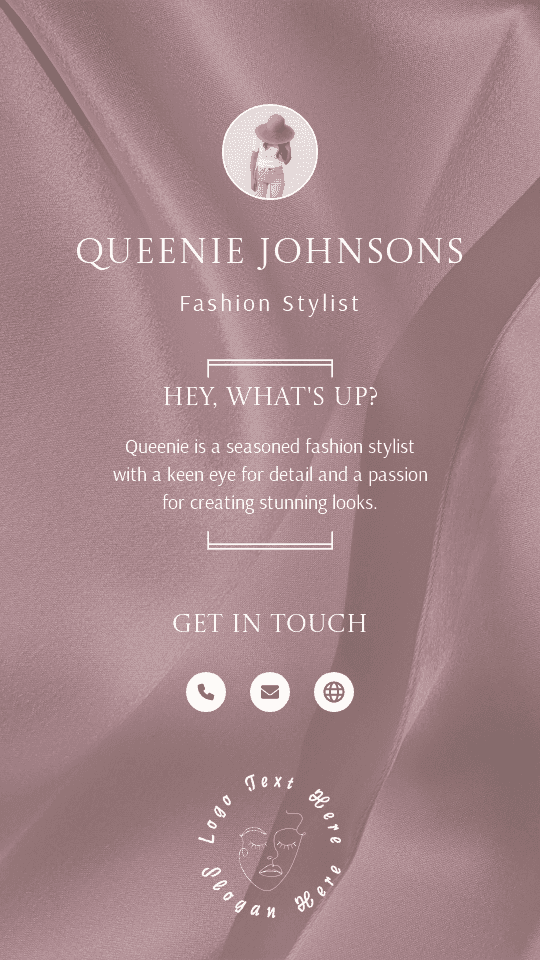 Fashion Stylist Digital Business Card