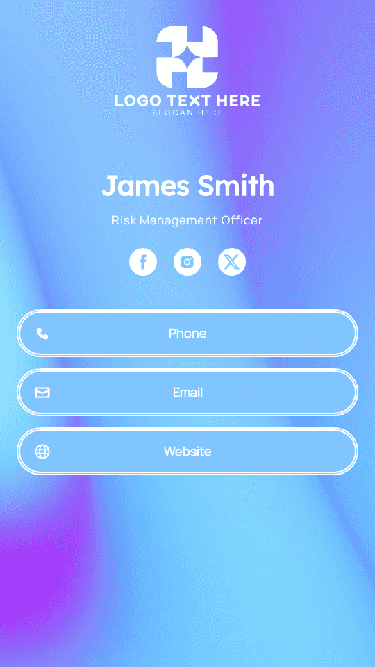 Risk Management Officer Digital Business Card