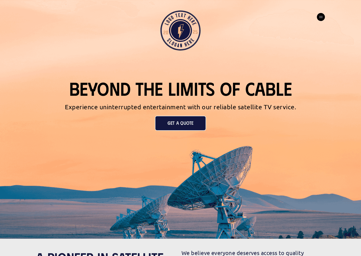 Telecommunication Network Provider Website Preview