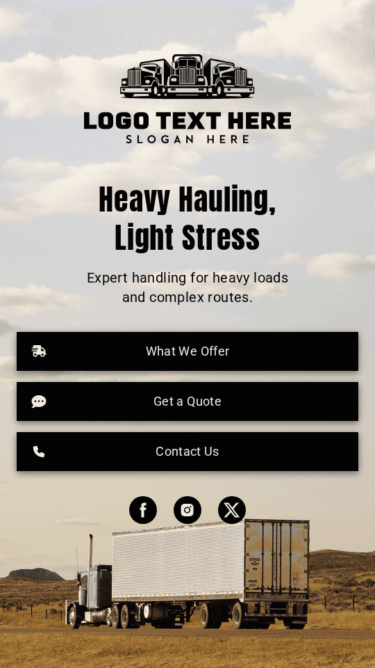 Truck Freight Transport Link in Bio Preview