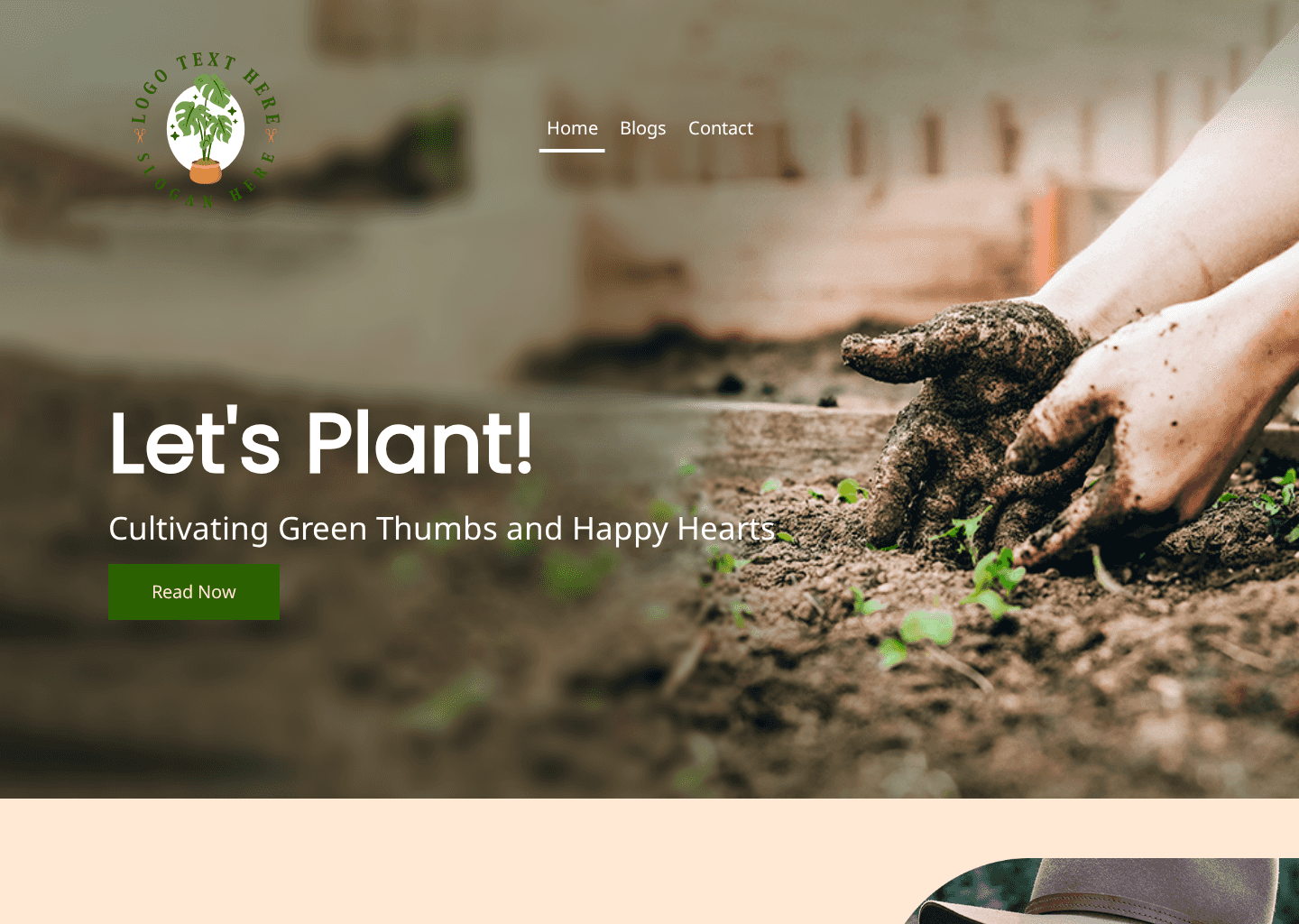 Personal Gardening Blog Website Preview