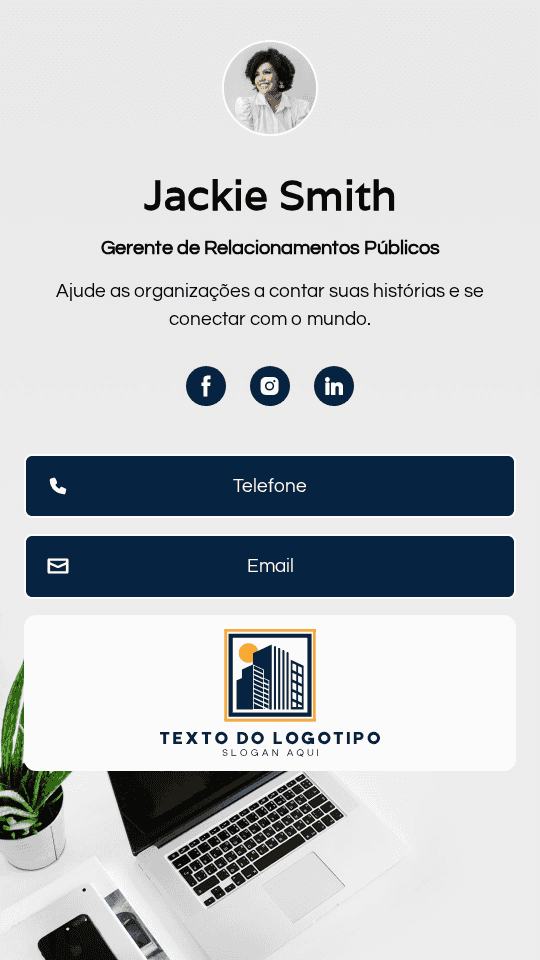 Gerente de Relações Públicas Digital Business Card