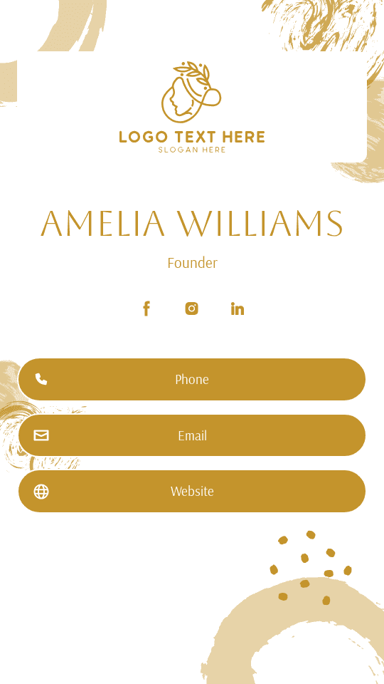 Stylish Business Founder Digital Business Card Preview