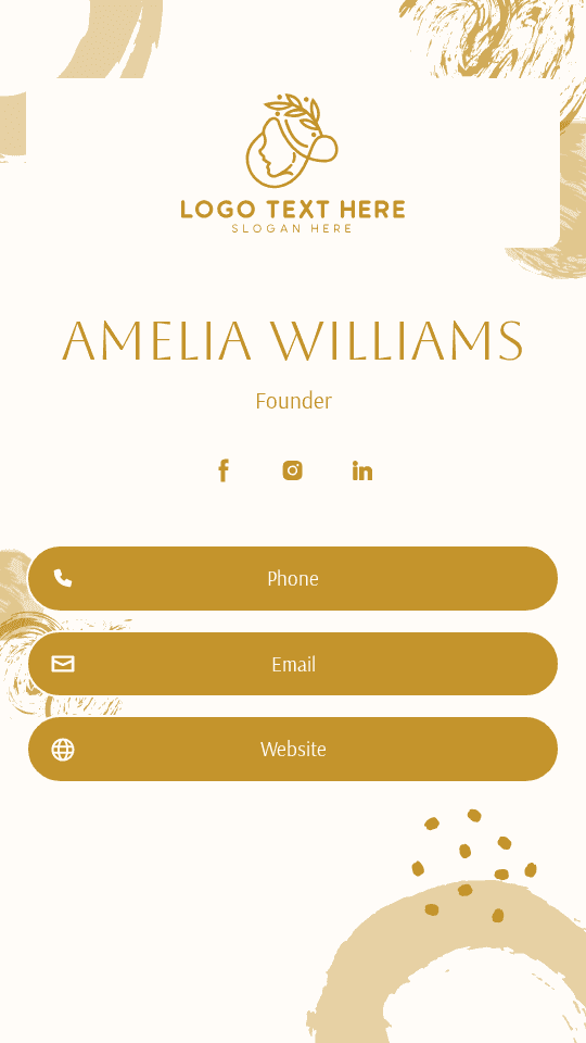 Stylish Business Founder Digital Business Card Preview