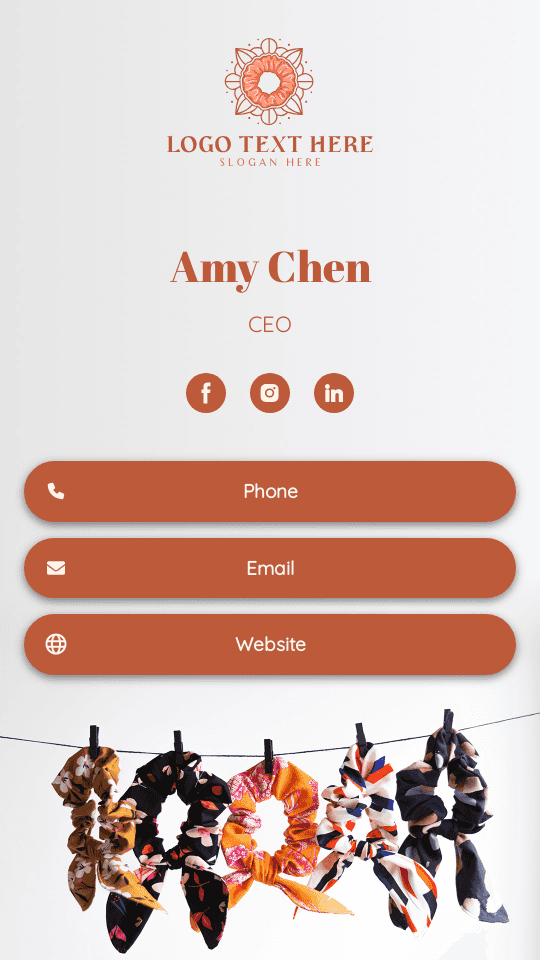 Hair Accessories CEO Digital Business Card