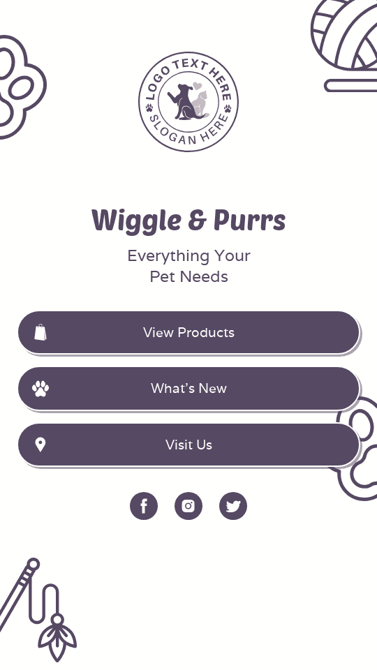 Pet Grooming Care Bio link template