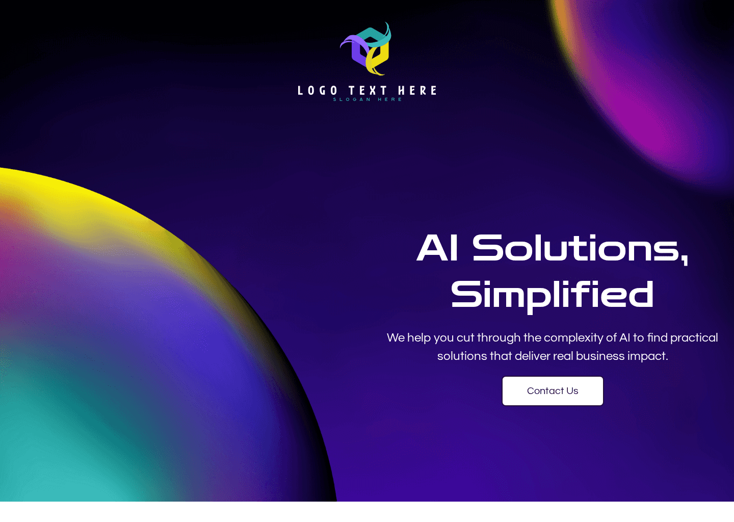 Artificial Intelligence Consultant Website Preview