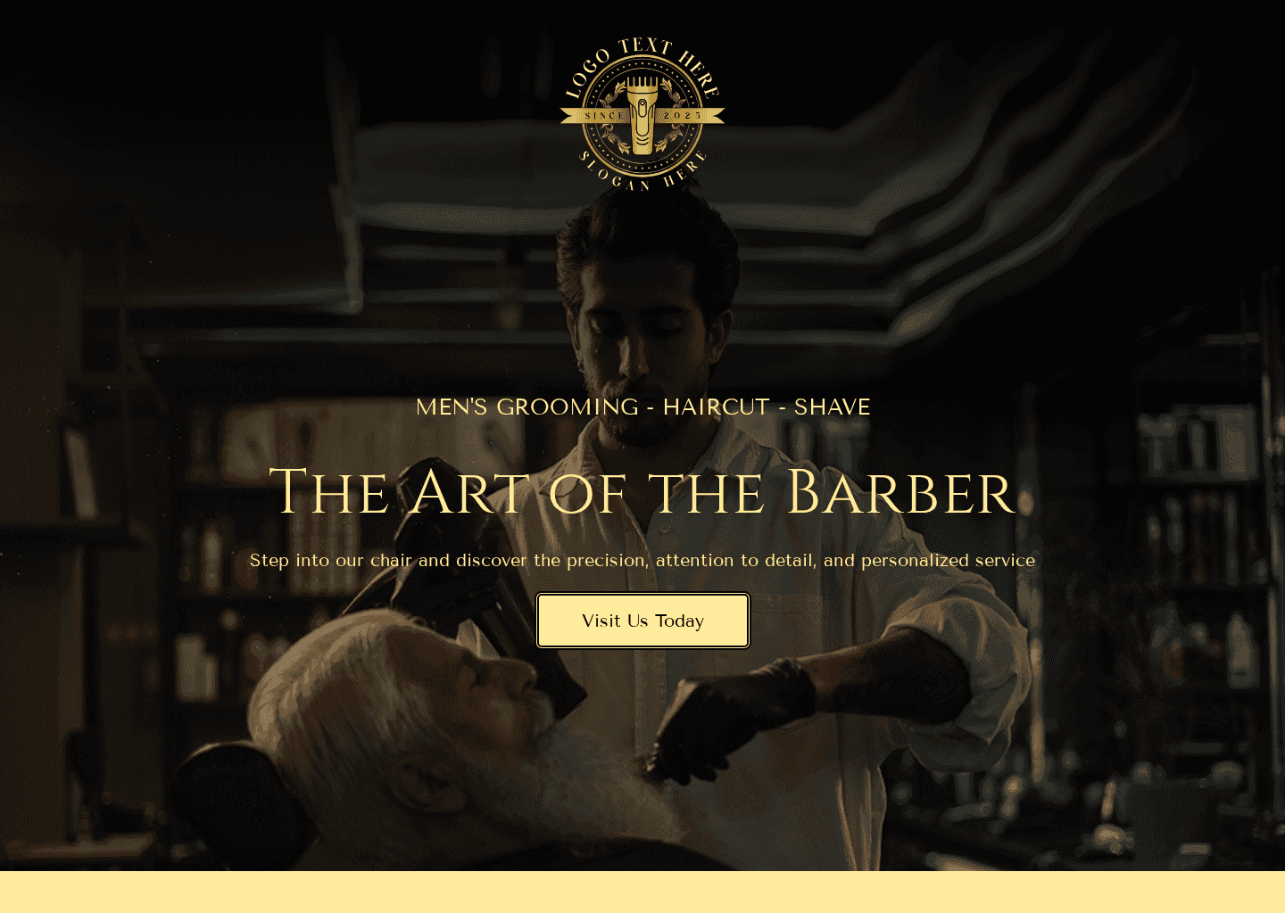 Men Haircut Barber Website Preview