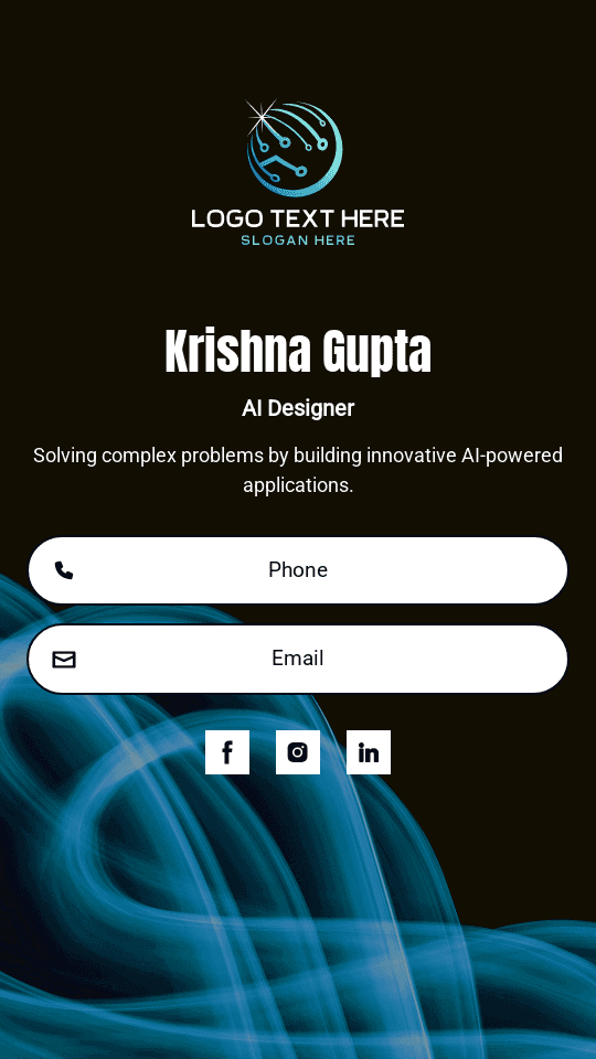 AI Computer Programmer Digital Business Card