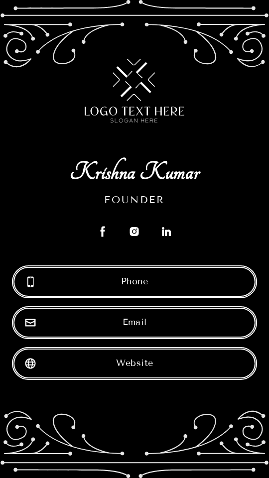 Generic Enterprise Founder Digital Business Card Preview