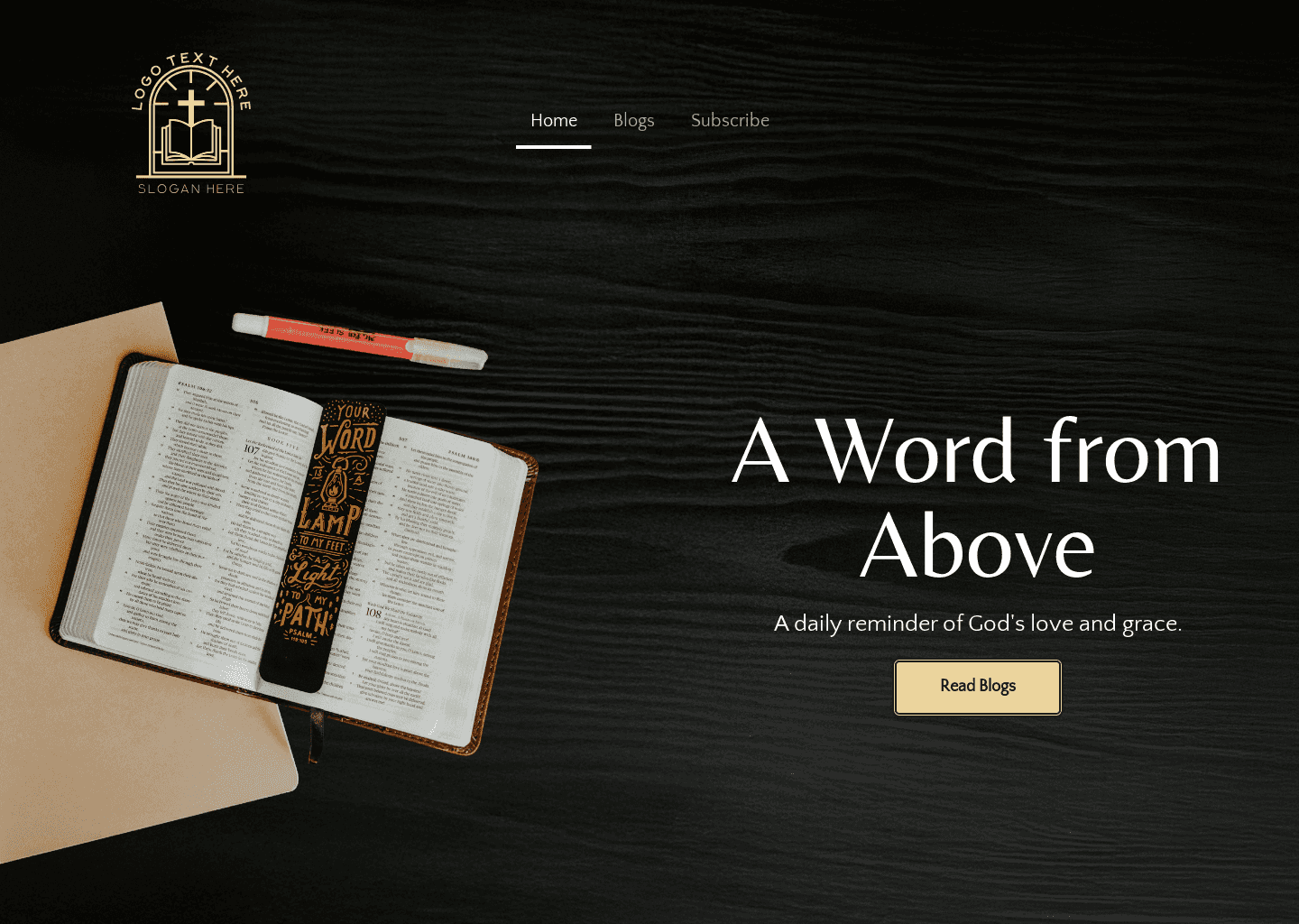 Bible Verse Blog Website Preview