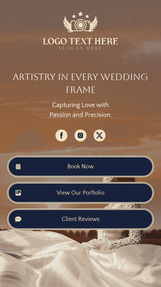 Wedding Photographer Studio Link in Bio Preview