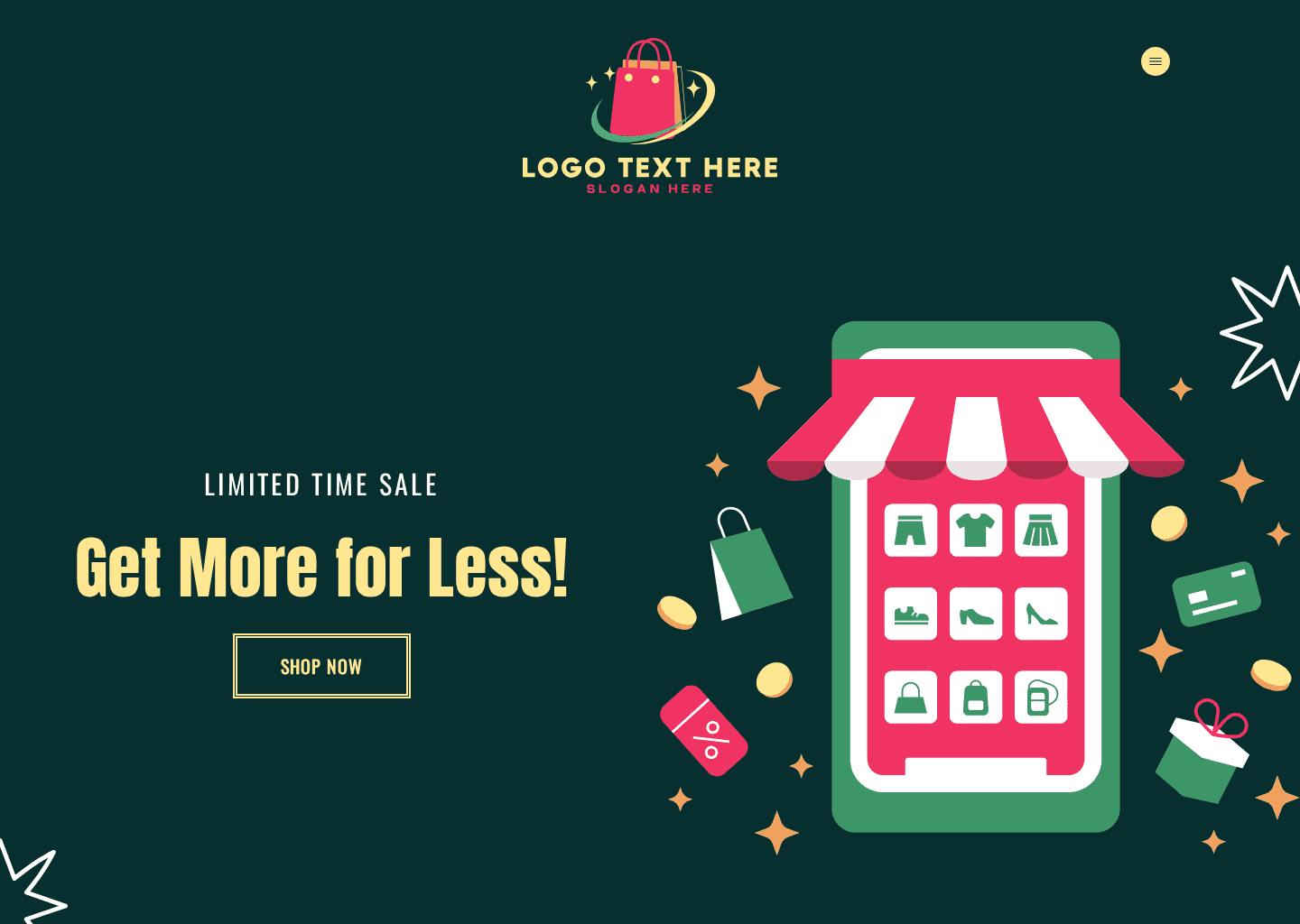 Minimalist Generic Sale Website Preview