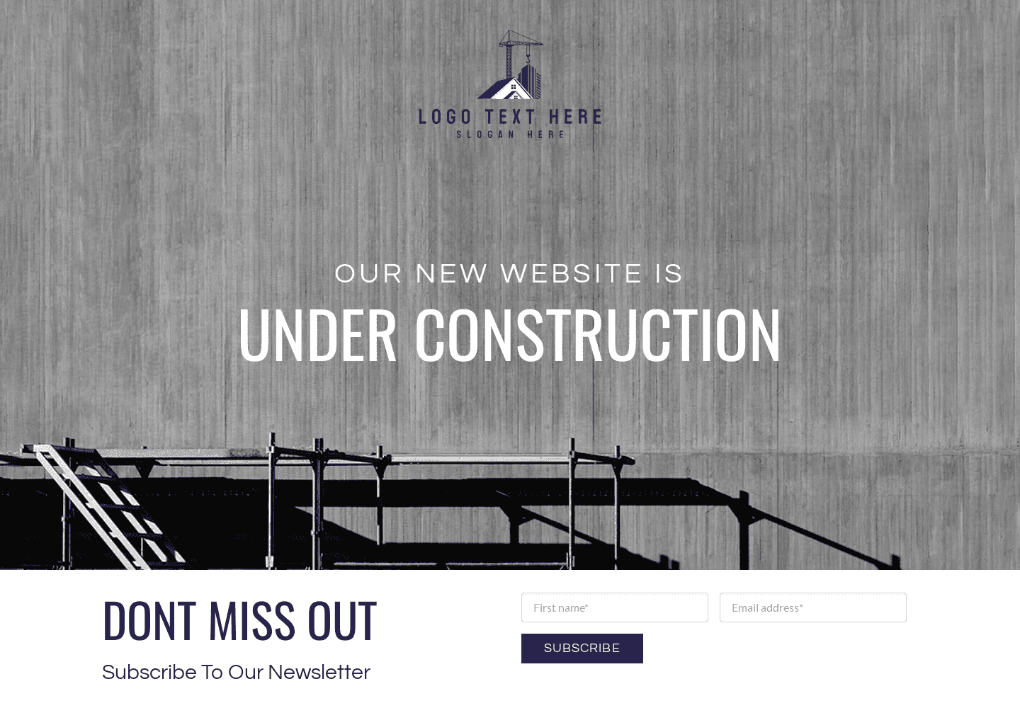 Minimal Construction Launch Website