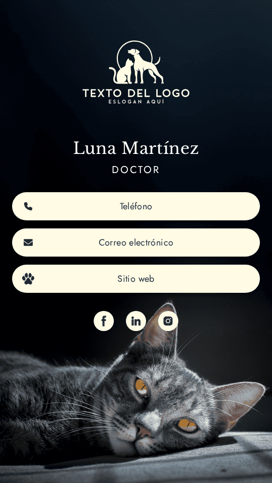 Veterinario de tienda de mascotas Digital Business Card