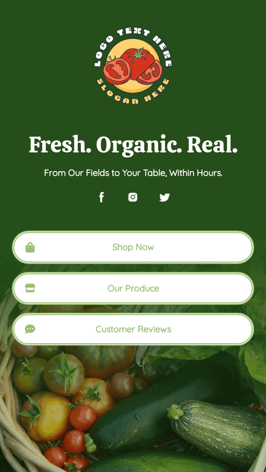 Organic Harvest Farm Link in Bio Preview