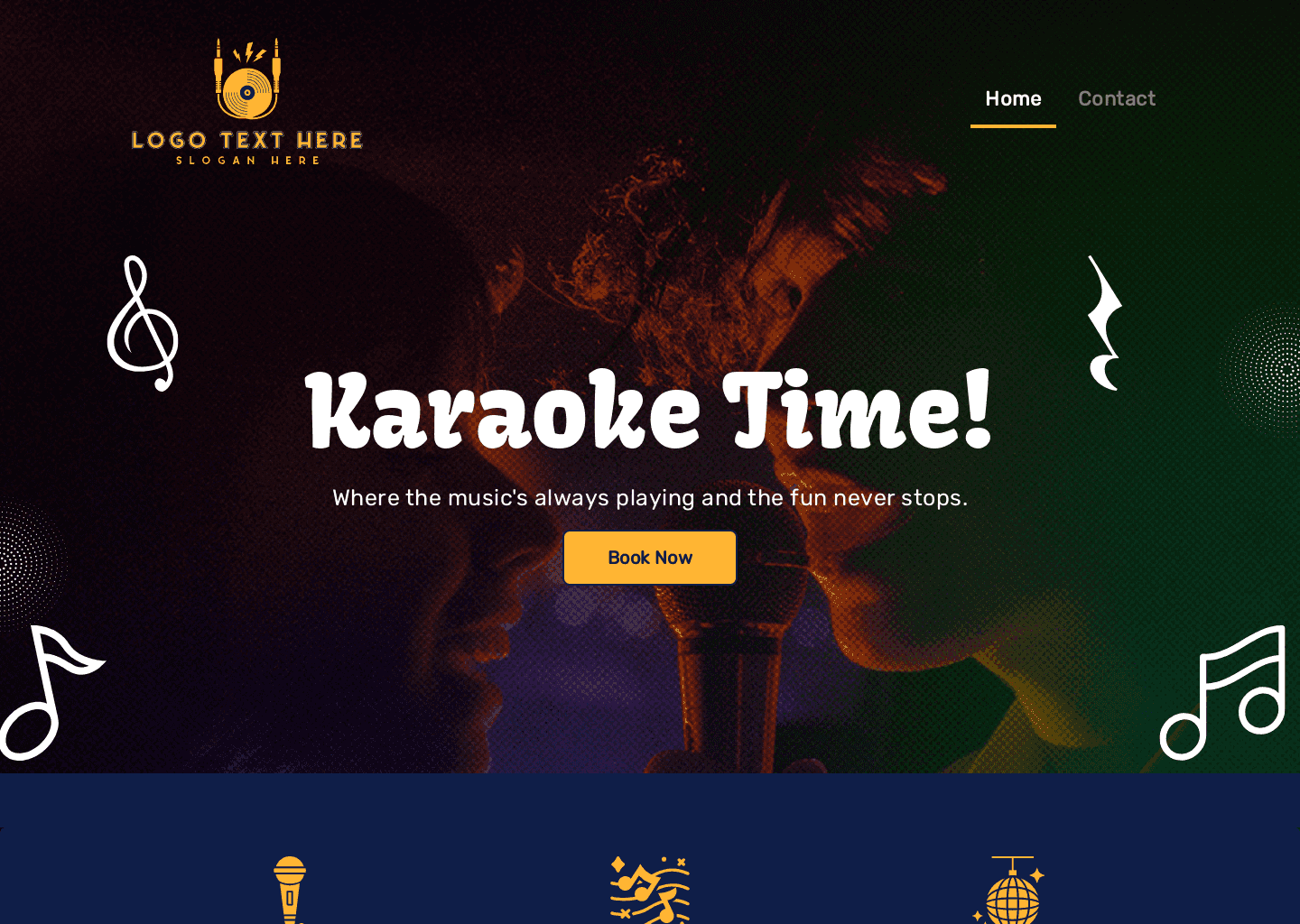 Karaoke Music Studio Website Preview