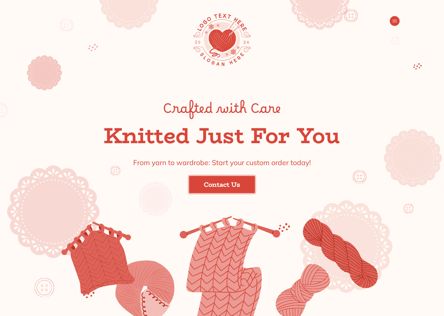 Handmade Crochet Craft Website Preview