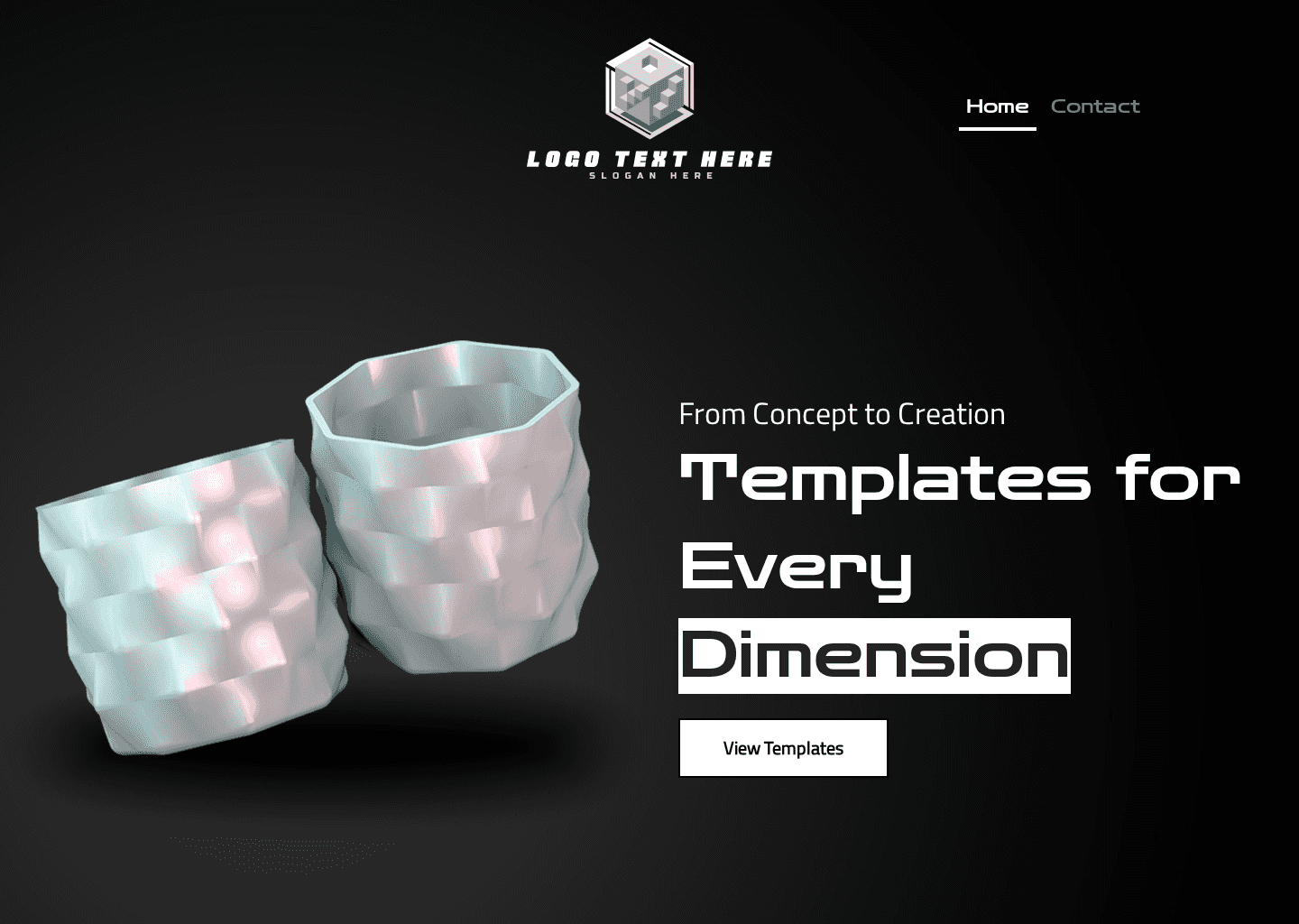 3D Printing Template Website Preview