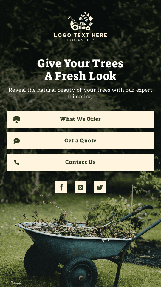 Garden Landscaping Service Bio link template