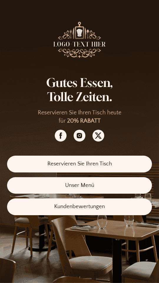 Allgemeine Restaurantpromotion Link in Bio