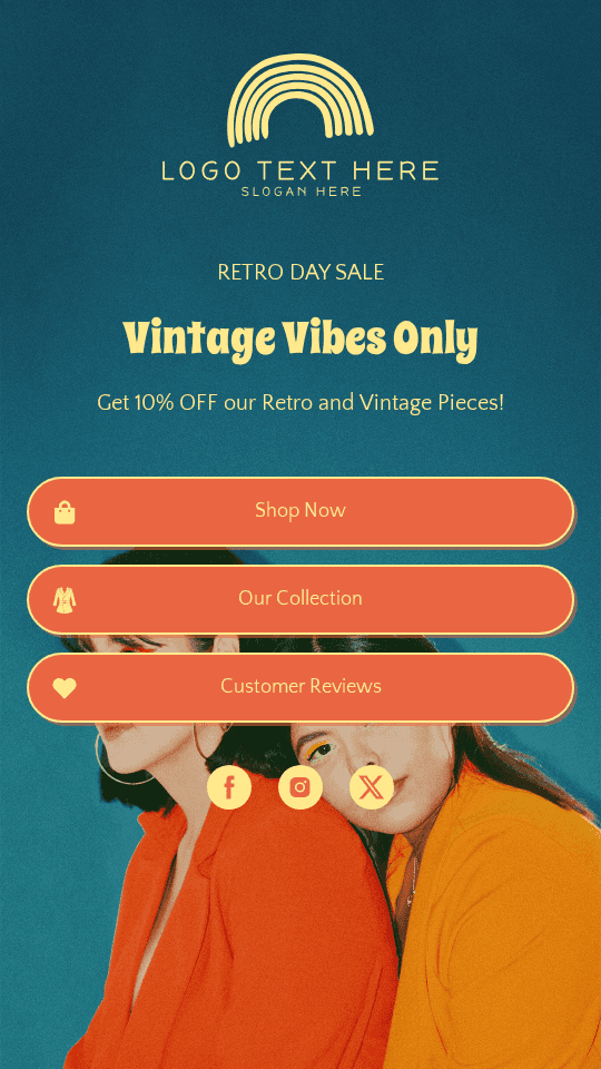 Retro Fashion Event Link in Bio Preview