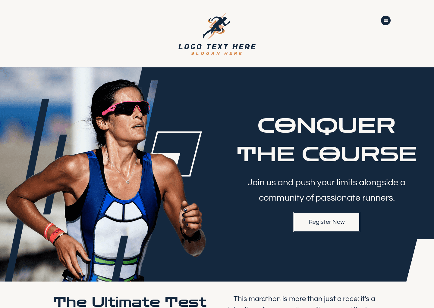 Sports Running Marathon Website Preview