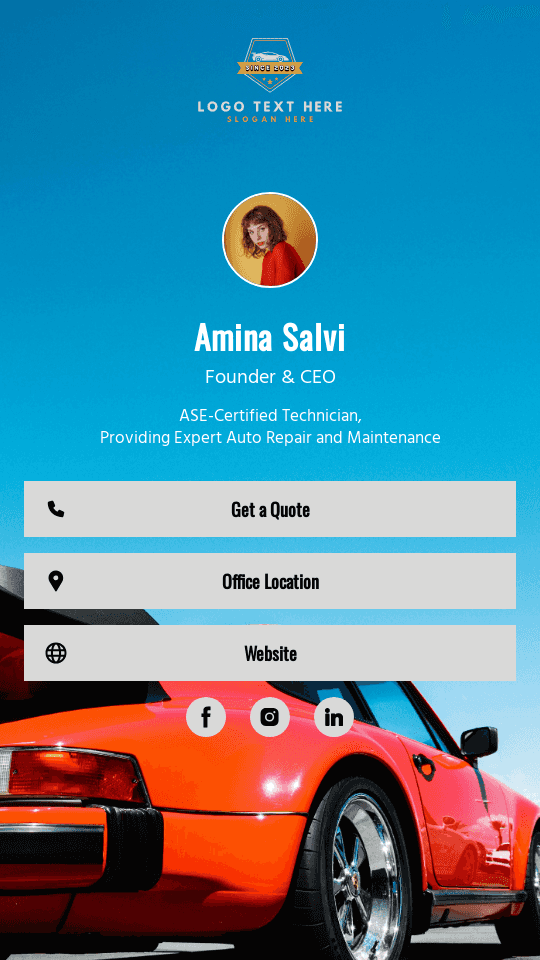 Auto Repair Technician Link in Bio Image Preview