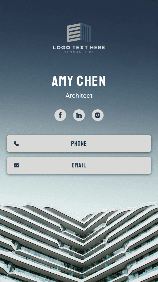 Modern Architect Designer Digital Business Card