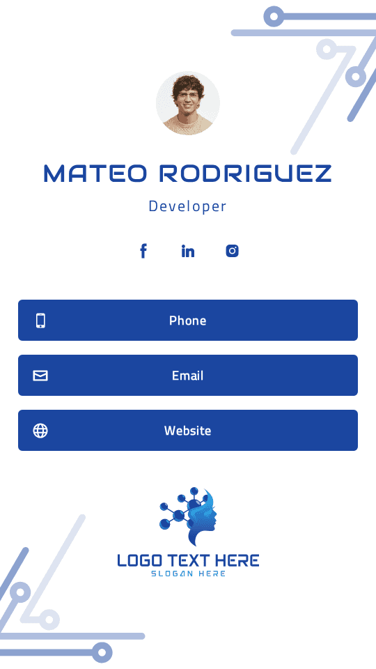 Digital Tech Developer Digital Business Card