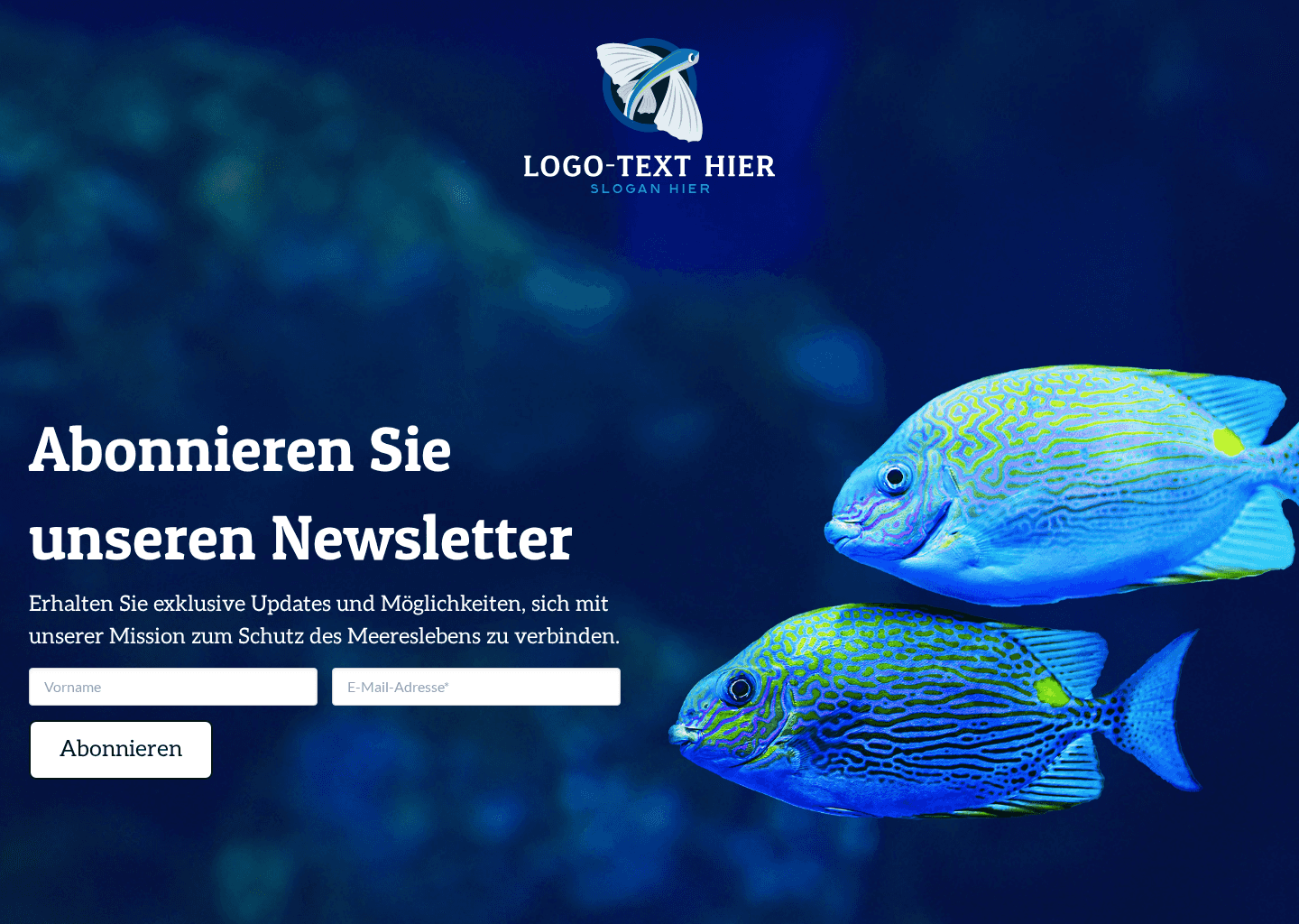 Meeresnaturschutz-Newsletter Website Preview