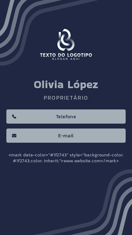 Proprietário Corporativo Genérico Digital Business Card