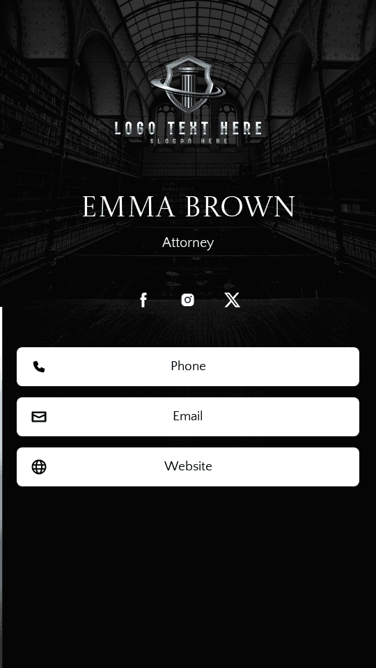 Legal Justice Attorney Digital Business Card Preview