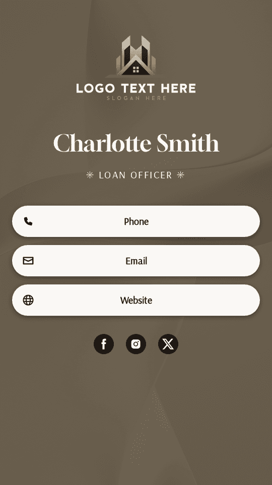 Corporate Loan Officer Digital Business Card Preview