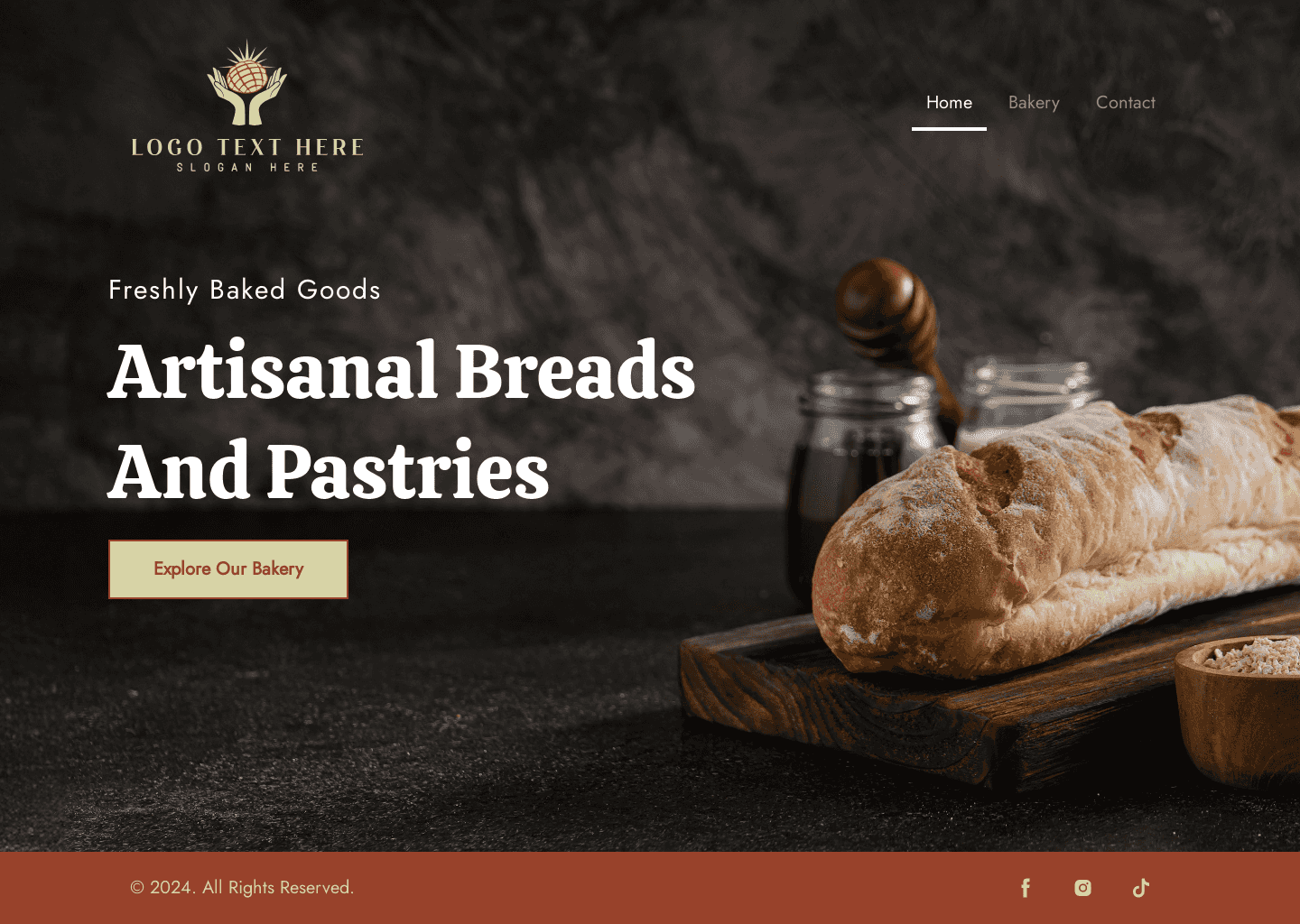 Bakery Cafe Website Preview