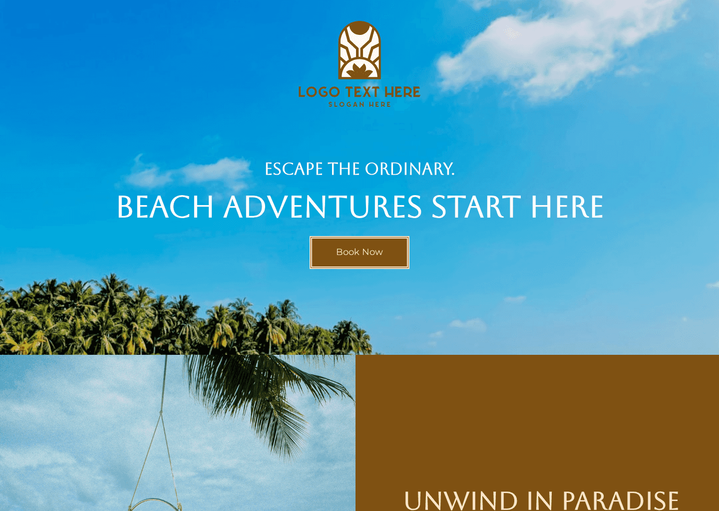 Beach Travel Vacation Website Preview
