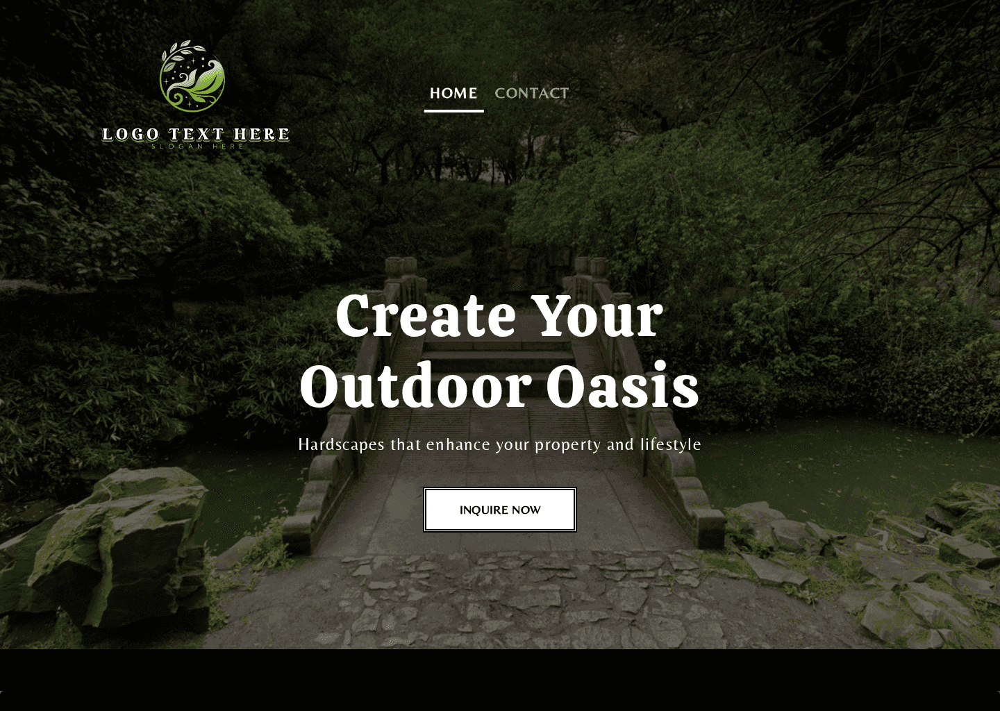 Hardscaping Garden Service Website Preview