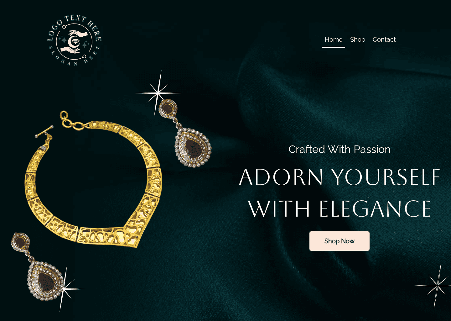 Fashion Jewelry Shop Website Preview