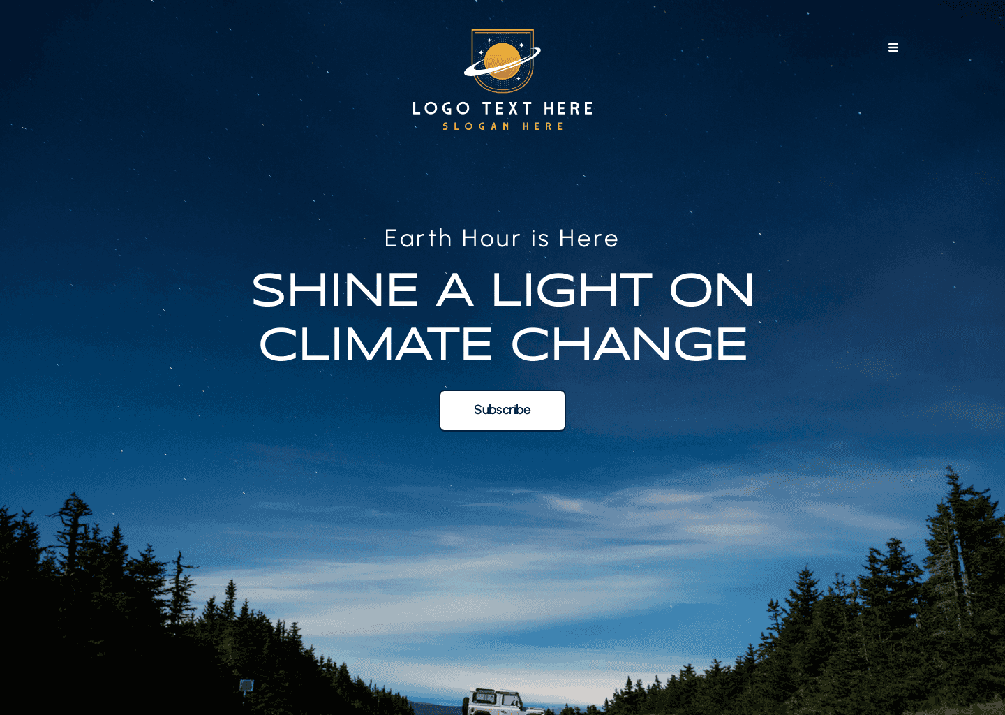 Earth Hour Blog Website Preview