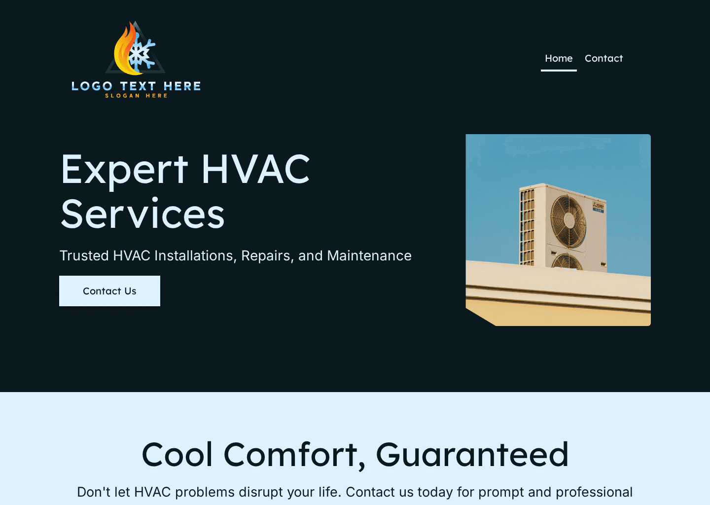 HVAC Repair and Installation Website Preview
