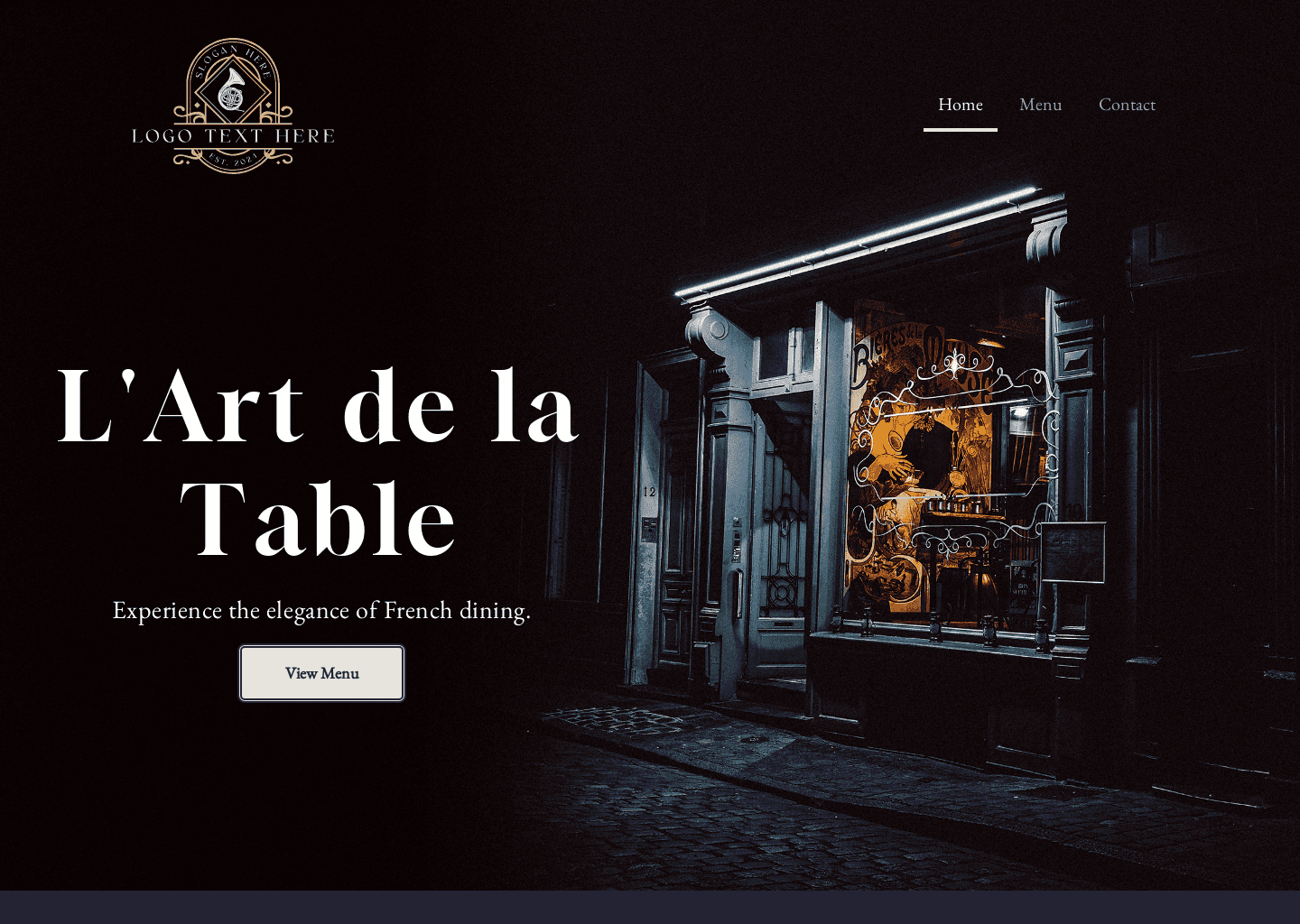 French Cuisine Restaurant Website Preview