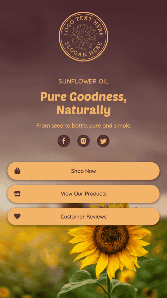 Specialty Sunflower Oil Link in Bio Preview