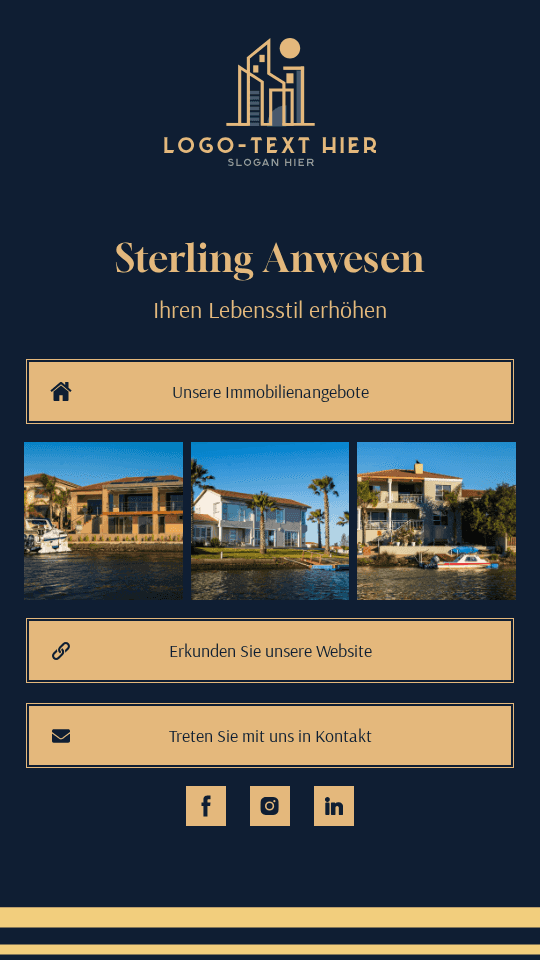 Minimalistische Immobilien Link in Bio