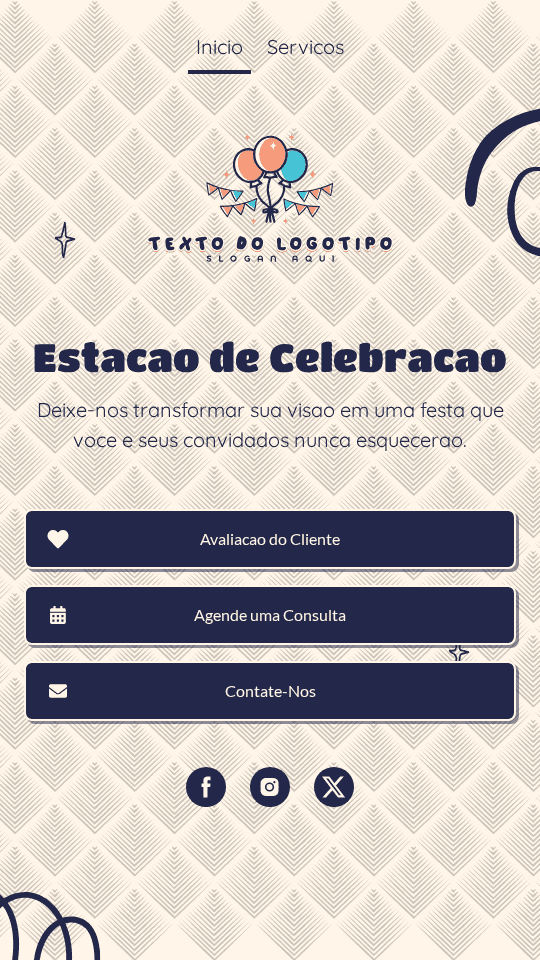 Planejador de Eventos de Festa Link in Bio Preview