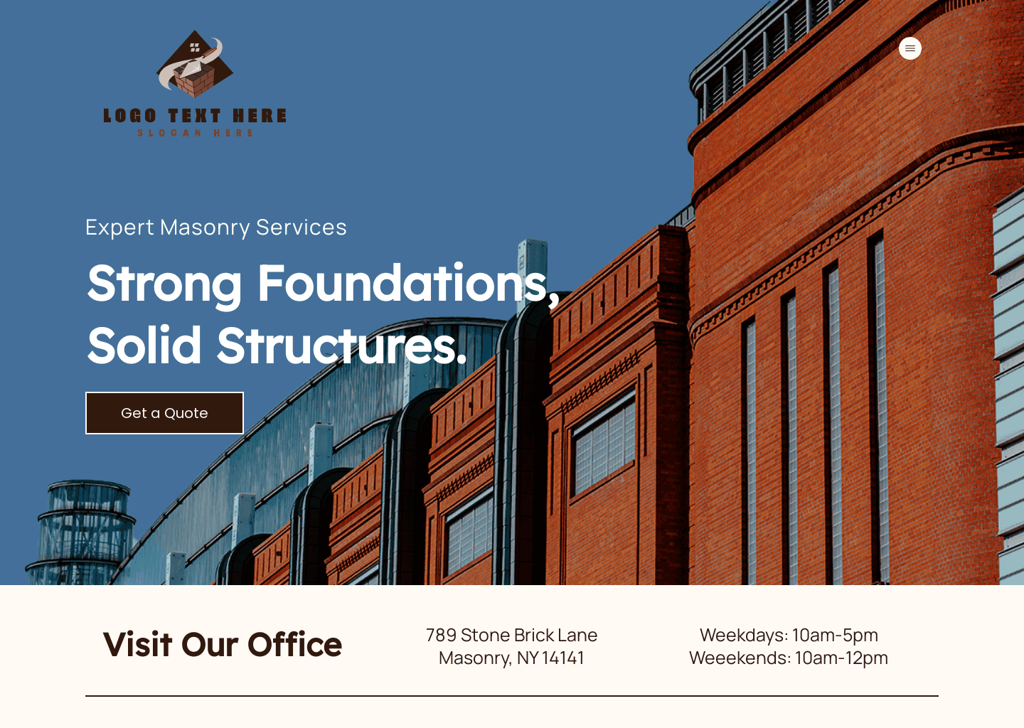 Brickwork Construction Service Website