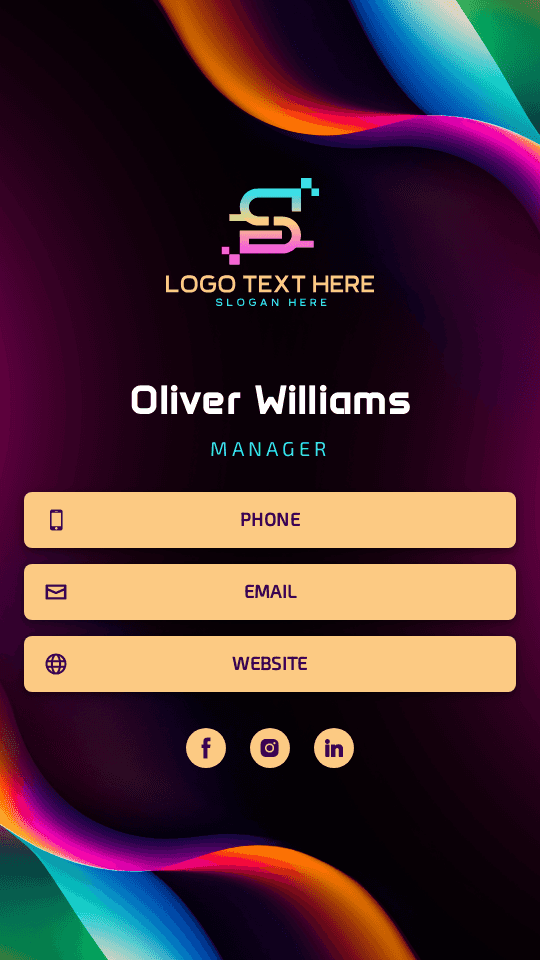 Business Agency Manager Digital Business Card Preview