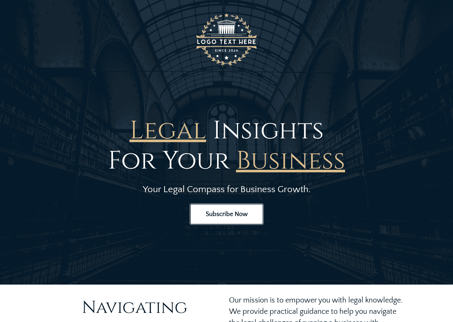 Business Legal Blog Website Preview