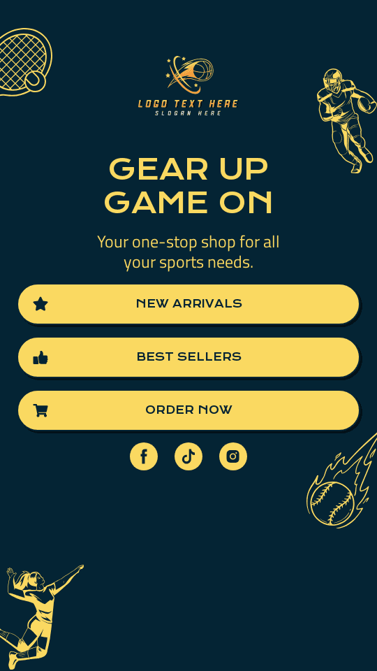 Sports Gear Shop Link In Bio Design
