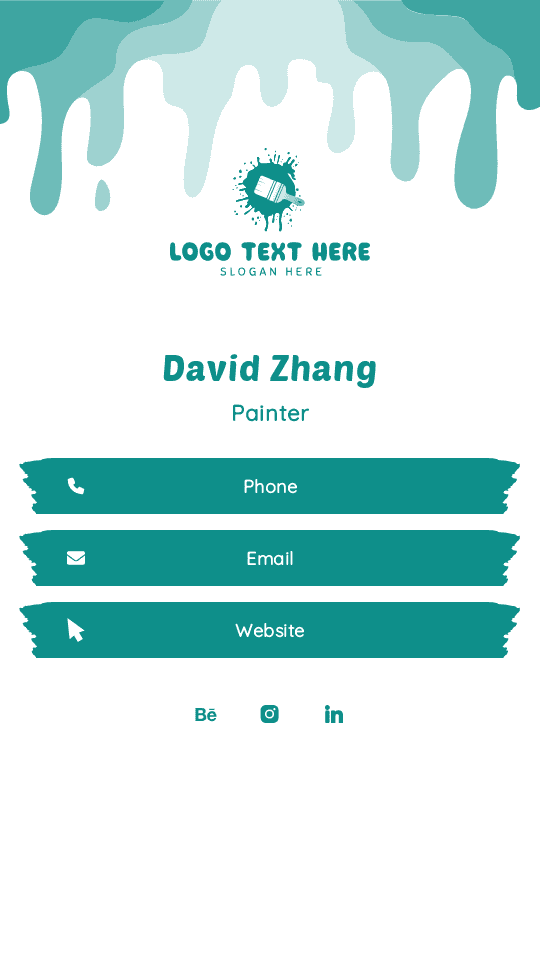 Professional Abstract Painter Digital Business Card