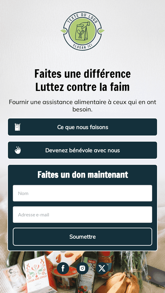 Programme d'aide alimentaire Website